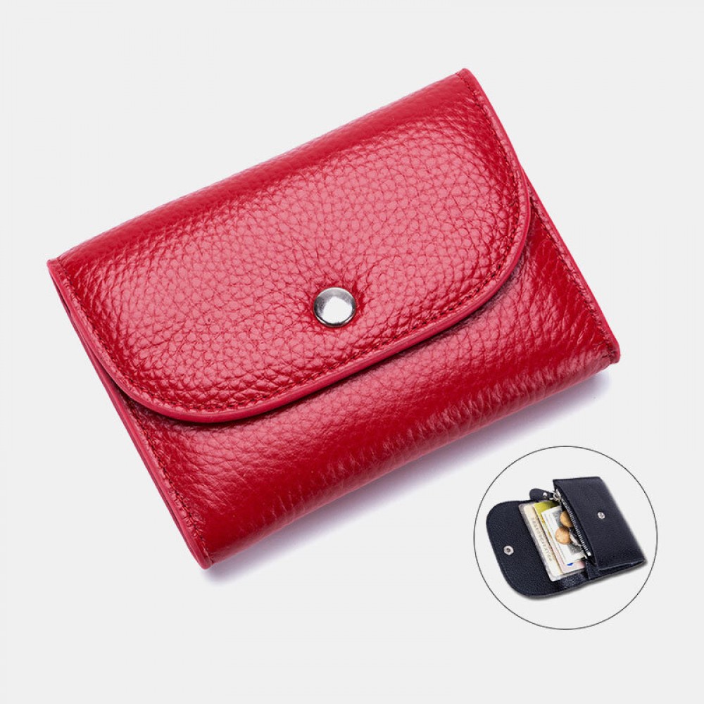 Women Genuine Leather Multifunction Lychee Pattern Coin Bag Small Wallet Women Genuine Leather Multifunction Lychee Pattern Coin Bag Small Wallet