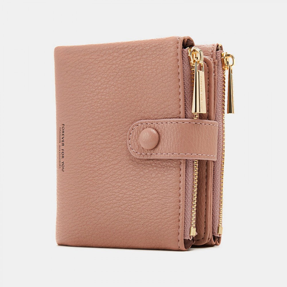 Women PU Leather Multi-slot Hand Carry Short Wallet Clutch Purse Women PU Leather Multi-slot Hand Carry Short Wallet Clutch Purse