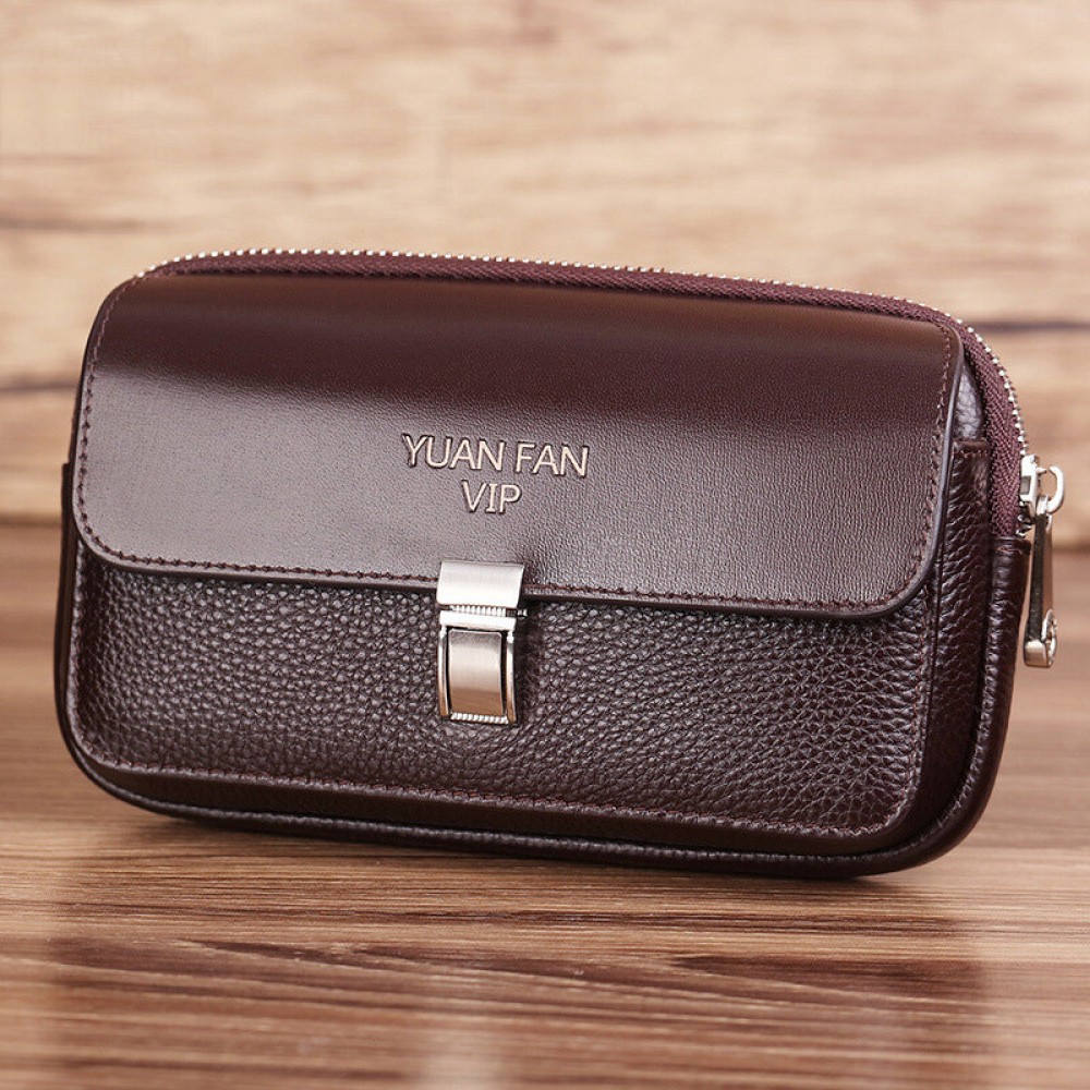 Men Retro Horizontal Soft Leather Multifunction Large Capacity 6/6.5 Inch Phone Bag Belt Bag Waist Bag Men Retro Horizontal Soft Leather Multifunction Large Capacity 6/6.5 Inch Phone Bag Belt Bag Waist Bag