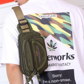 Men Waterproof Multi-pocket Camouflage Outdoor Chest Bag Belt Bag Sling Bag