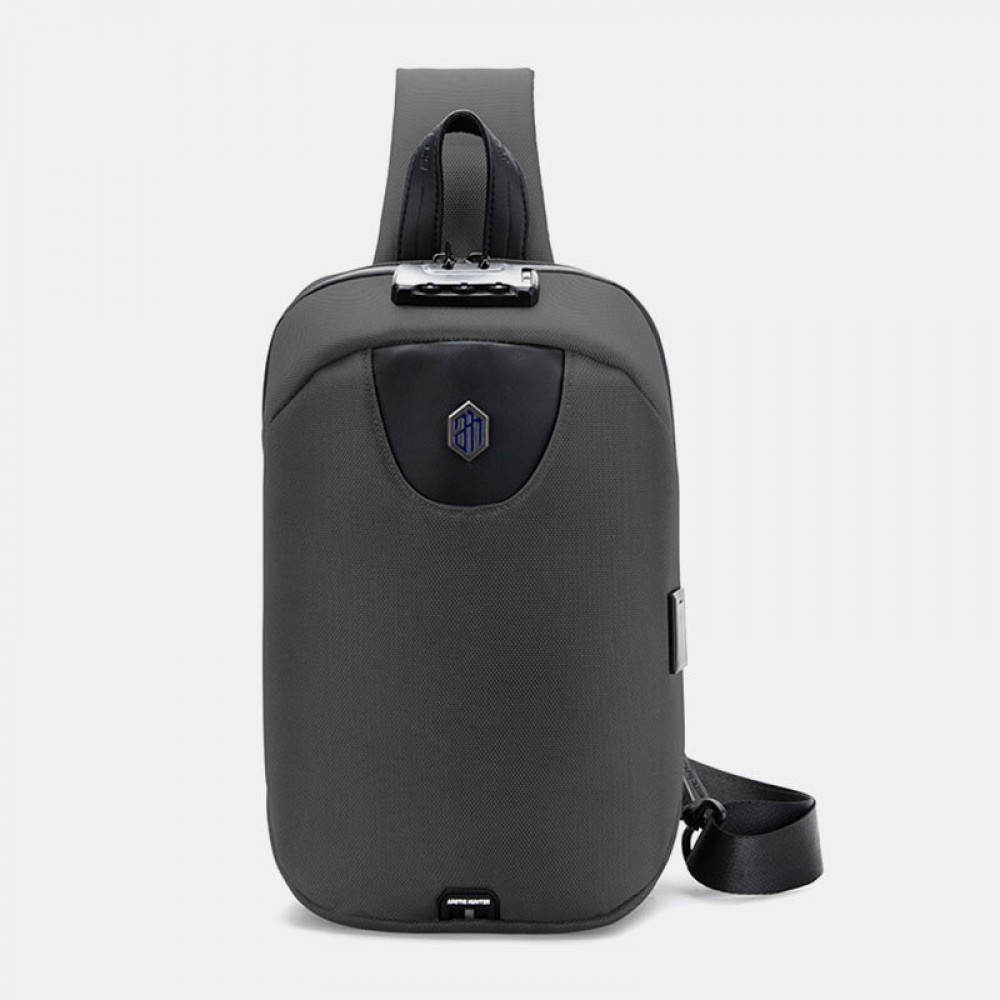 Men USB Charging Anti-theft Code Lock Chest Bag Multi-function Large Capacity Outdoor Travel Crossbody Bag Men USB Charging Anti-theft Code Lock Chest Bag Multi-function Large Capacity Outdoor Travel Crossbody Bag